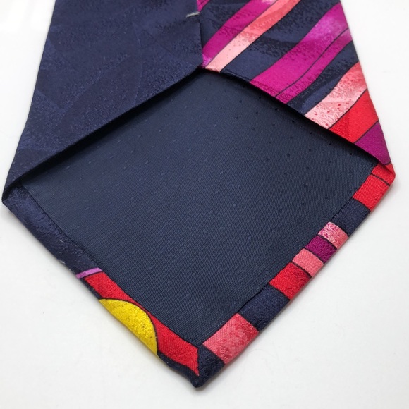 Giorgio Redaelli Gorgeous Colorful Floral Design Silk Tie. Made in Italy - Picture 5 of 9